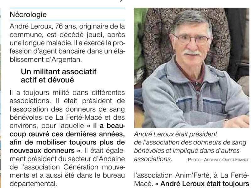AU REVOIR ANDRE REPOSE EN PAIX